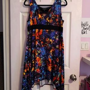 Bright Floral Flowy Dress